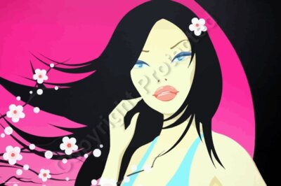 Chinesse Girl vectorized